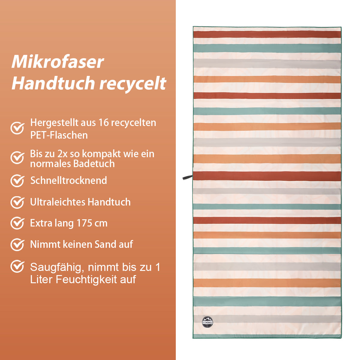Mikrofaser Handtuch Recycelt